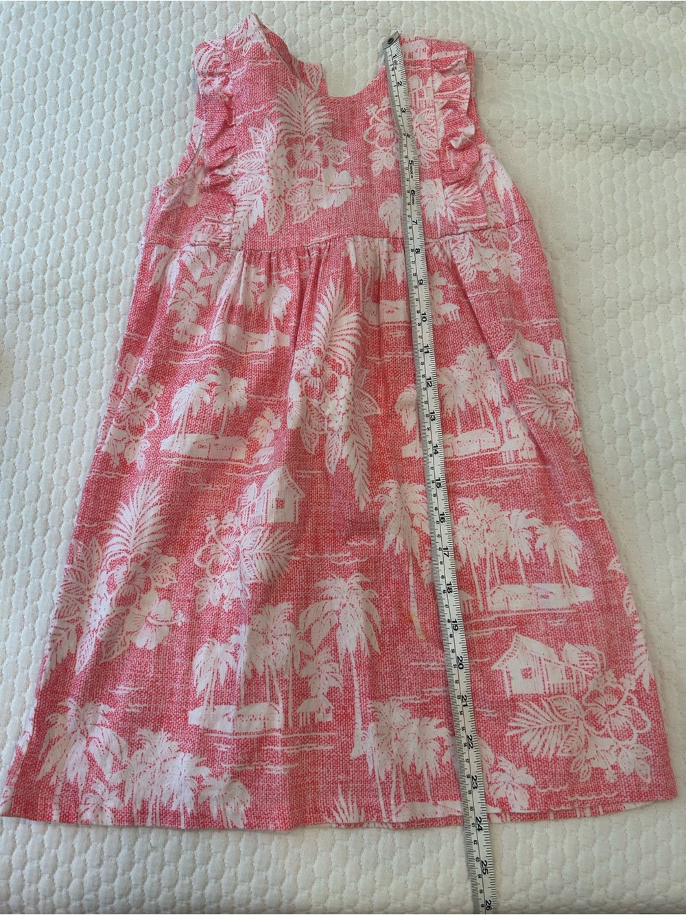 Girls' Pink Tropical Dress